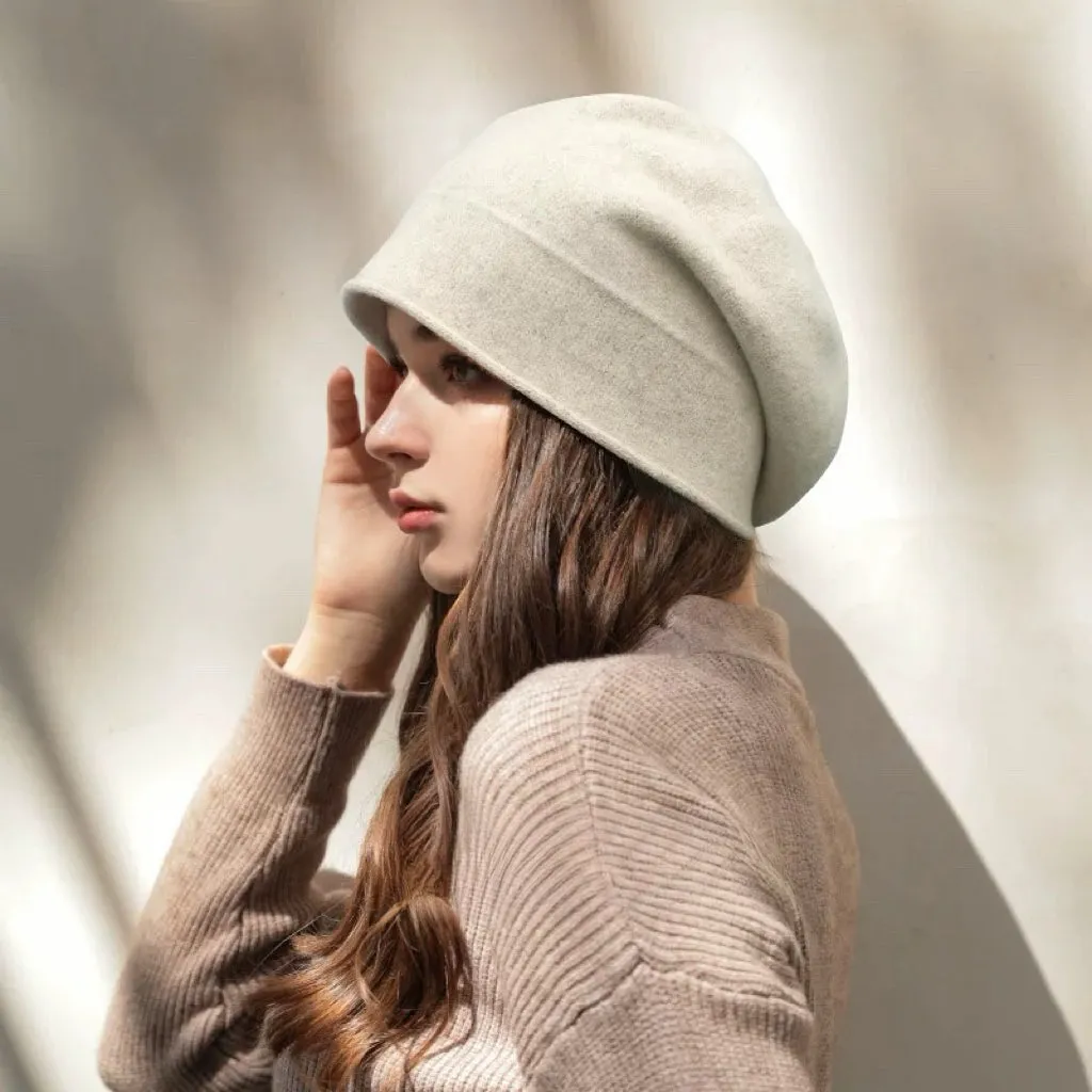 4 Way Women Cashmere Wool Beret Beanie Hat