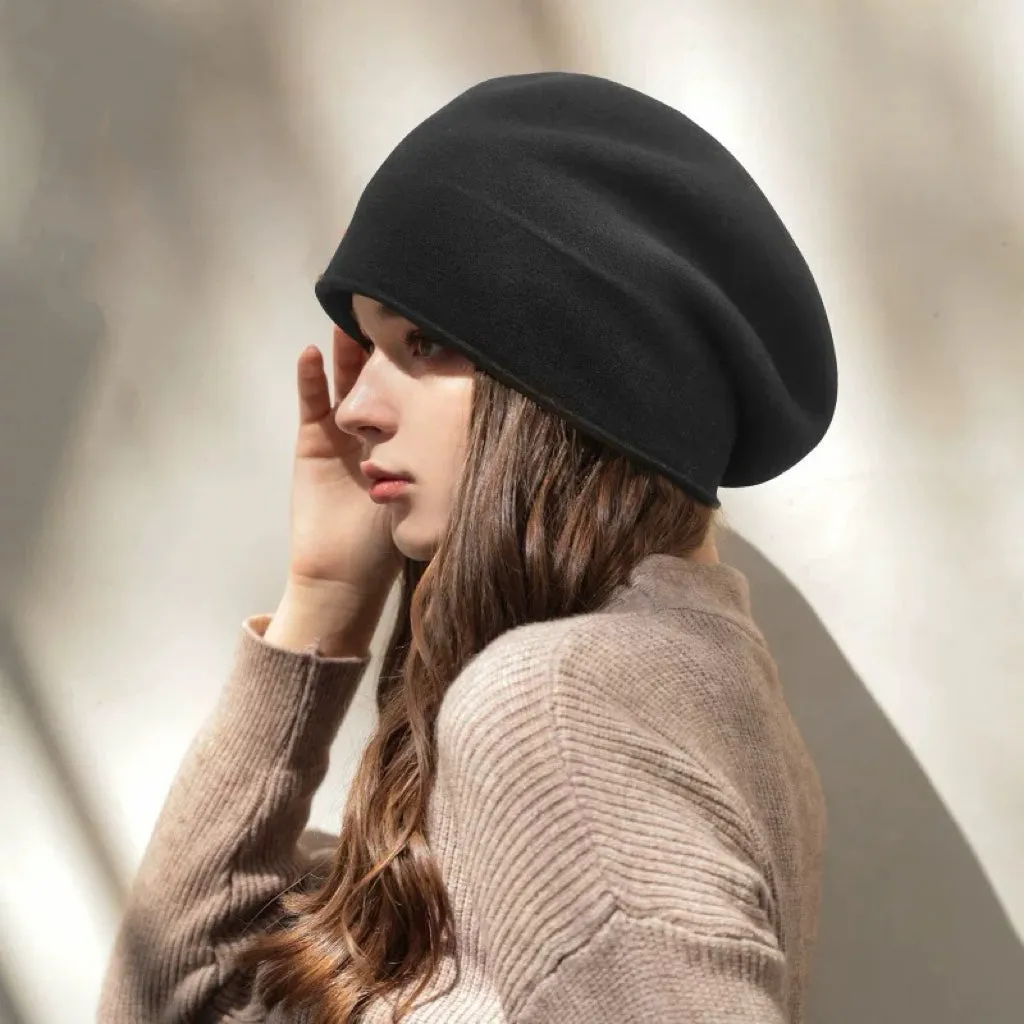 4 Way Women Cashmere Wool Beret Beanie Hat