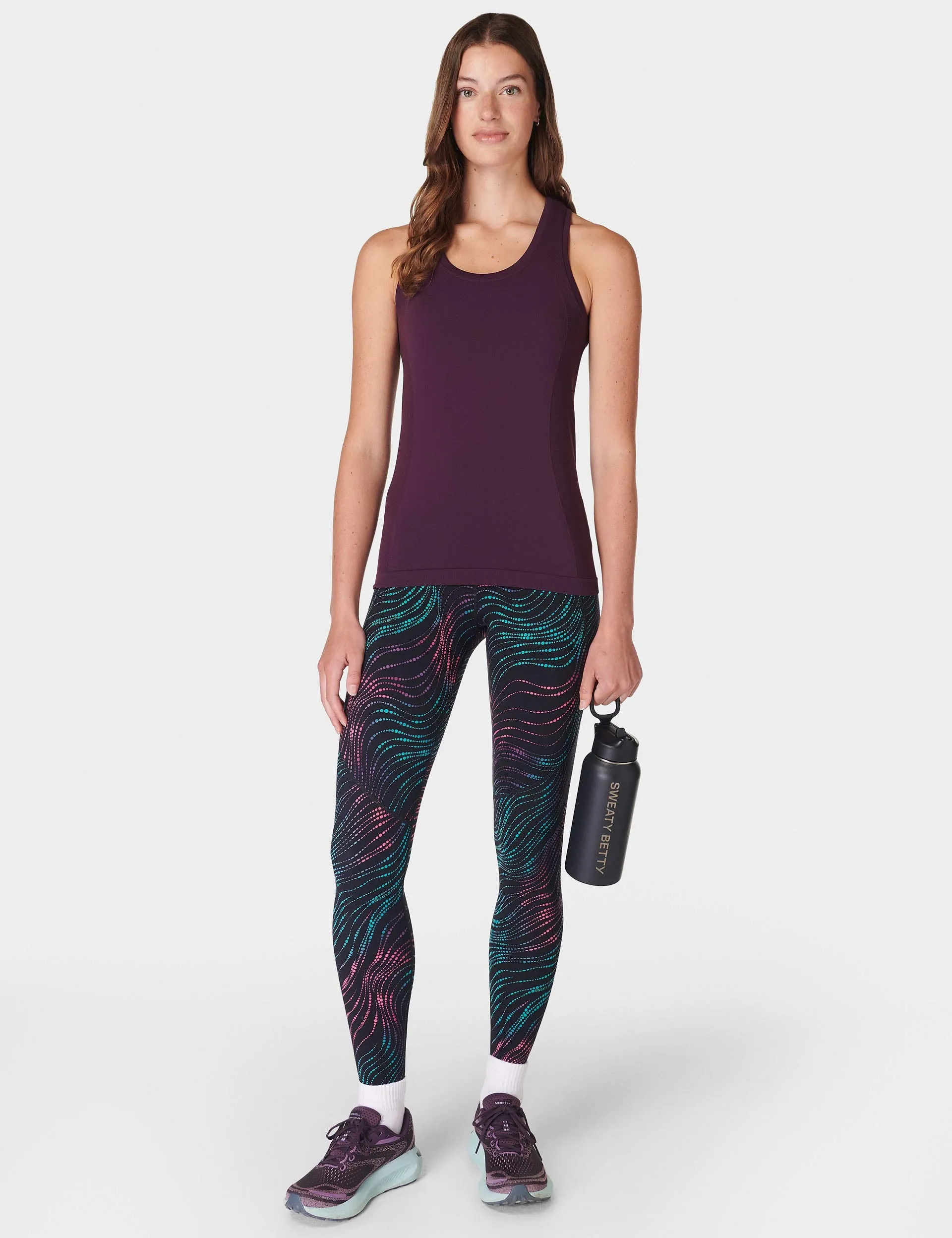Athlete Seamless Gym Vest - Midnight Cherry Purple