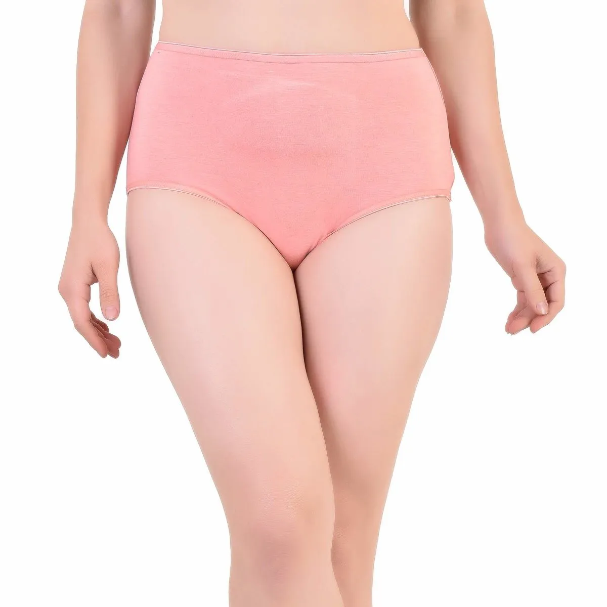 Bamboo Fabric Women's Hipster Panty- Peach and Black- Set of 2