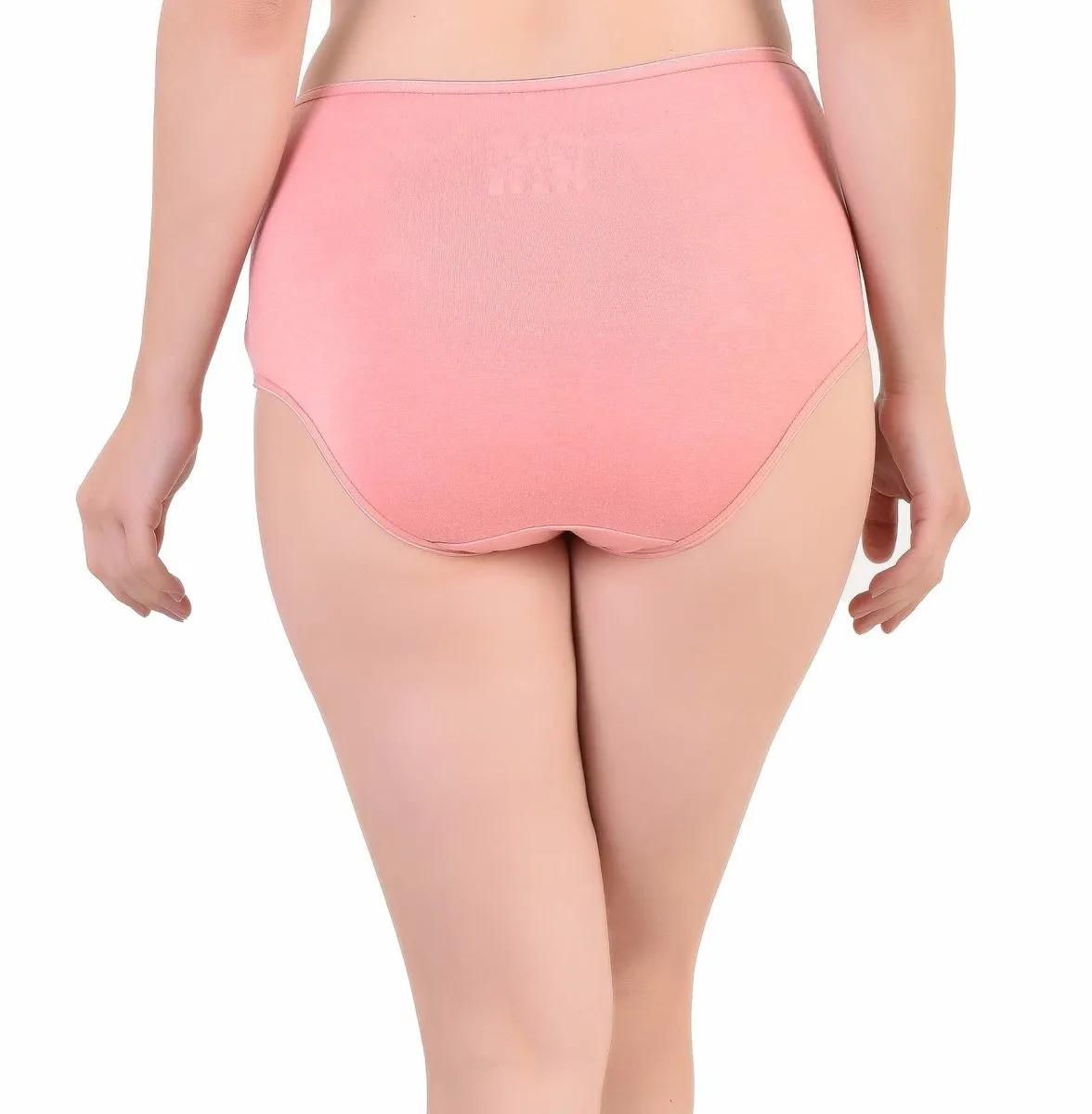 Bamboo Fabric Women's Hipster Panty- Peach and Black- Set of 2