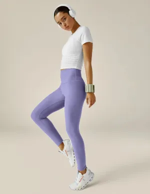BEYOND YOGA SPACEDYE CAUGHT IN THE MIDI HIGH WAISTED LEGGING PERIWINKLE CLOUD HEATHER