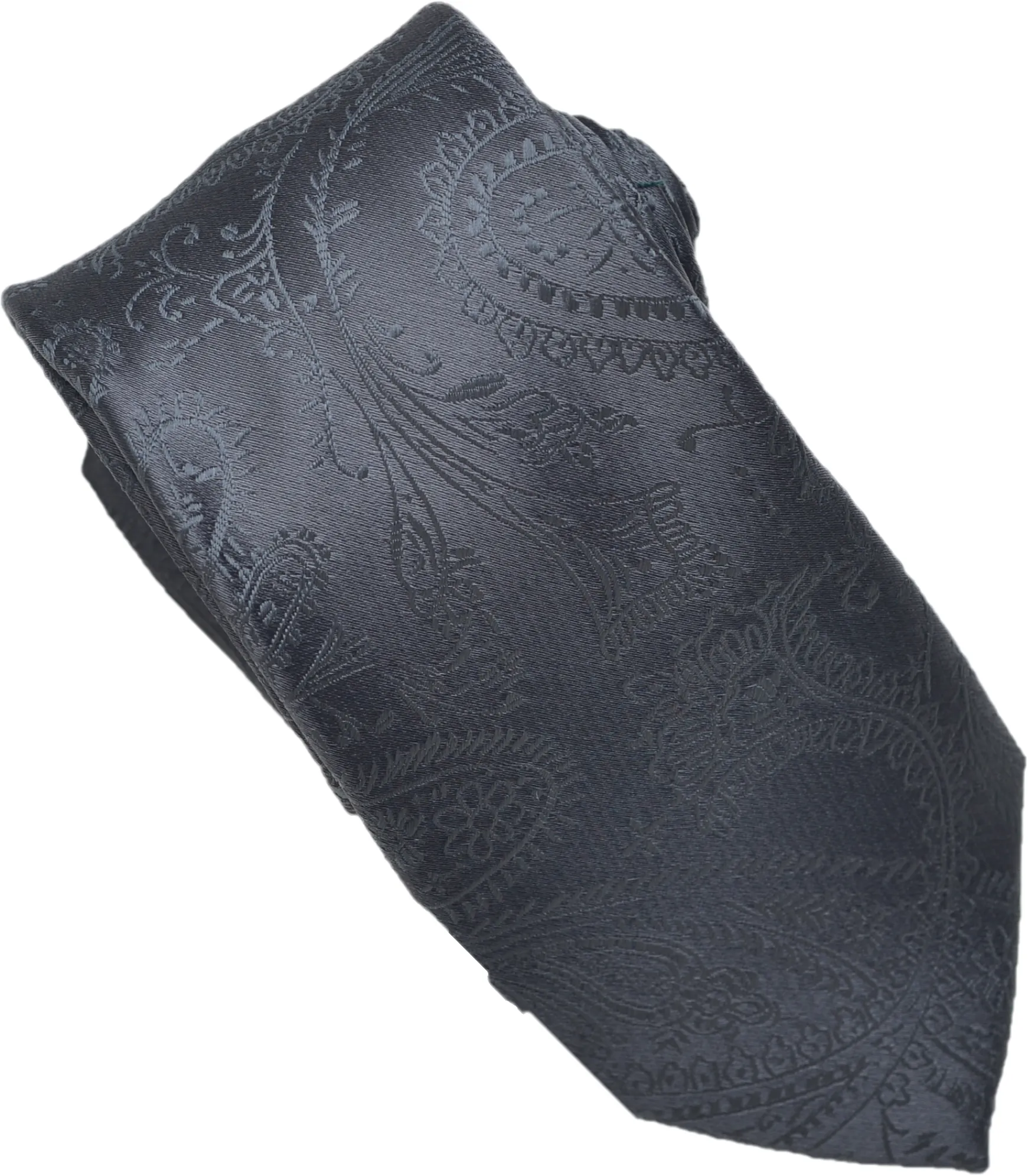 Black Paisley Tone on Tone Necktie