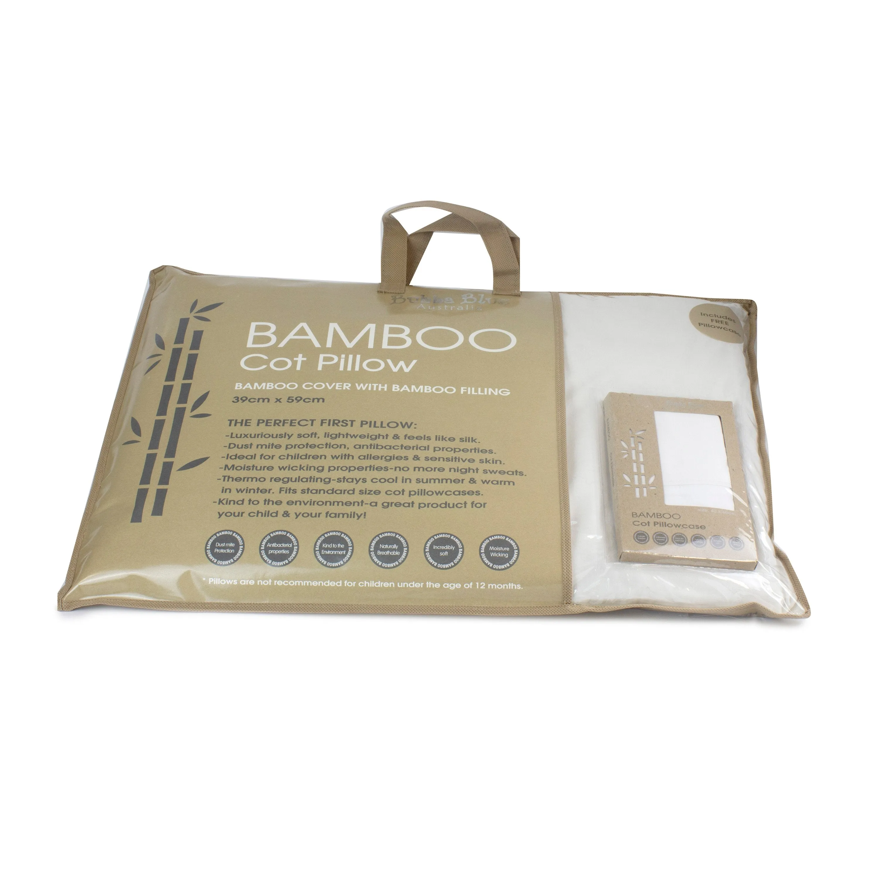 Bubba Blue Bamboo Cot Pillow   Pillow Case