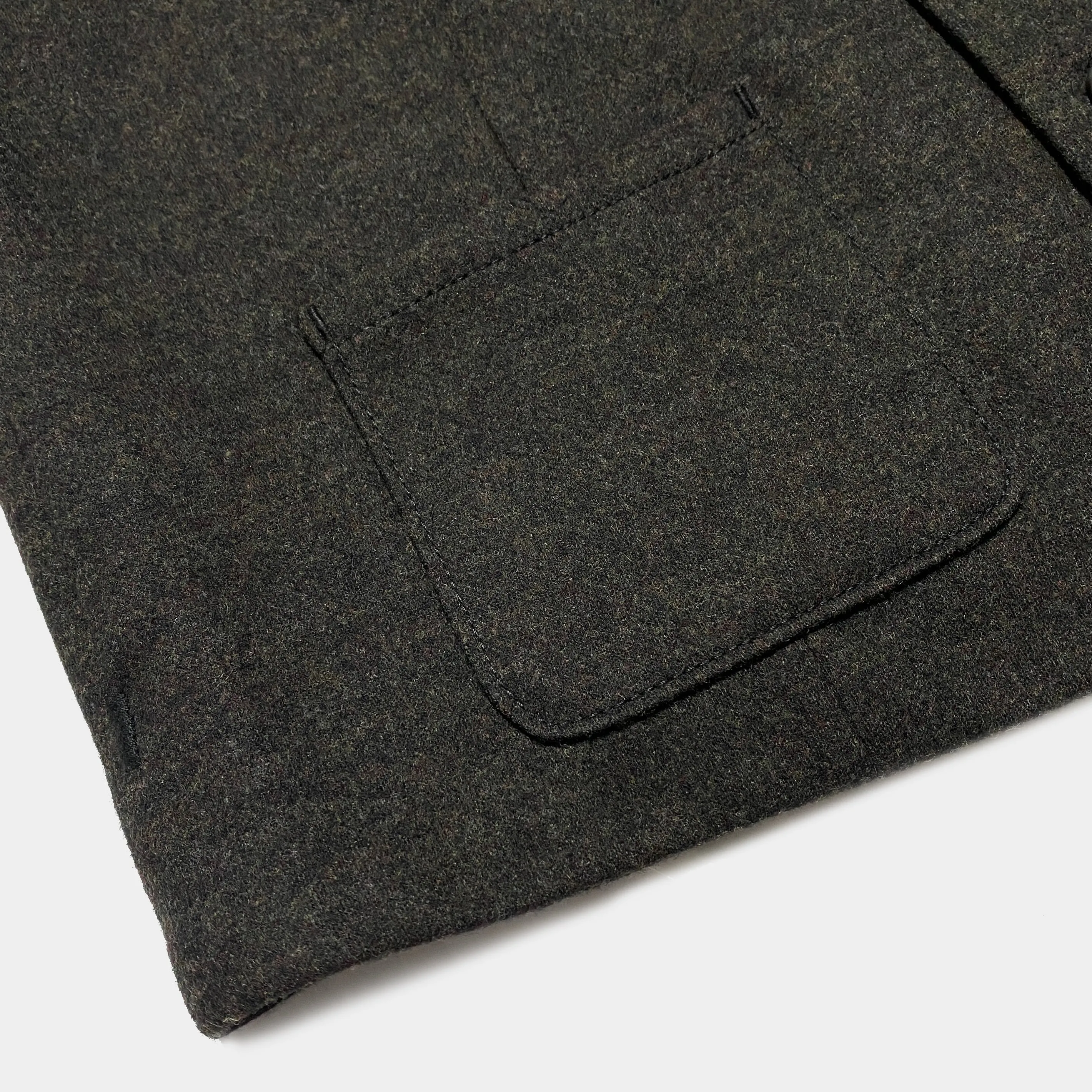 BZEN M.3348 DUBLIN REGULAR FIT WOOL BLEND 6 BUTTON 2 POCKET VEST-BROWN GREEN