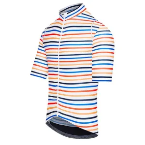 CAFE DU CYCLISTE Mona Jersey - Parasol Orange Blue