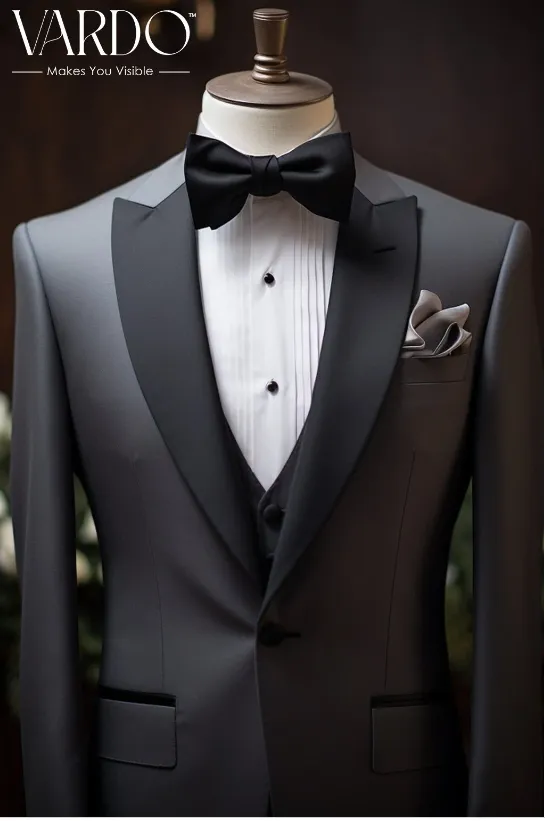 Classic Dark Grey Tuxedo Suit for Men | Elegant Formal Wedding Attire  Tailored Suit - The Rising Sun store, Vardo