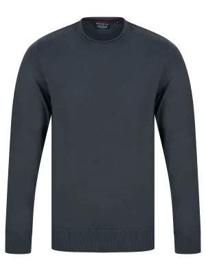 Colmenar Crew Neck Knitted Jumper in High-Rise Grey - Kensington Eastside