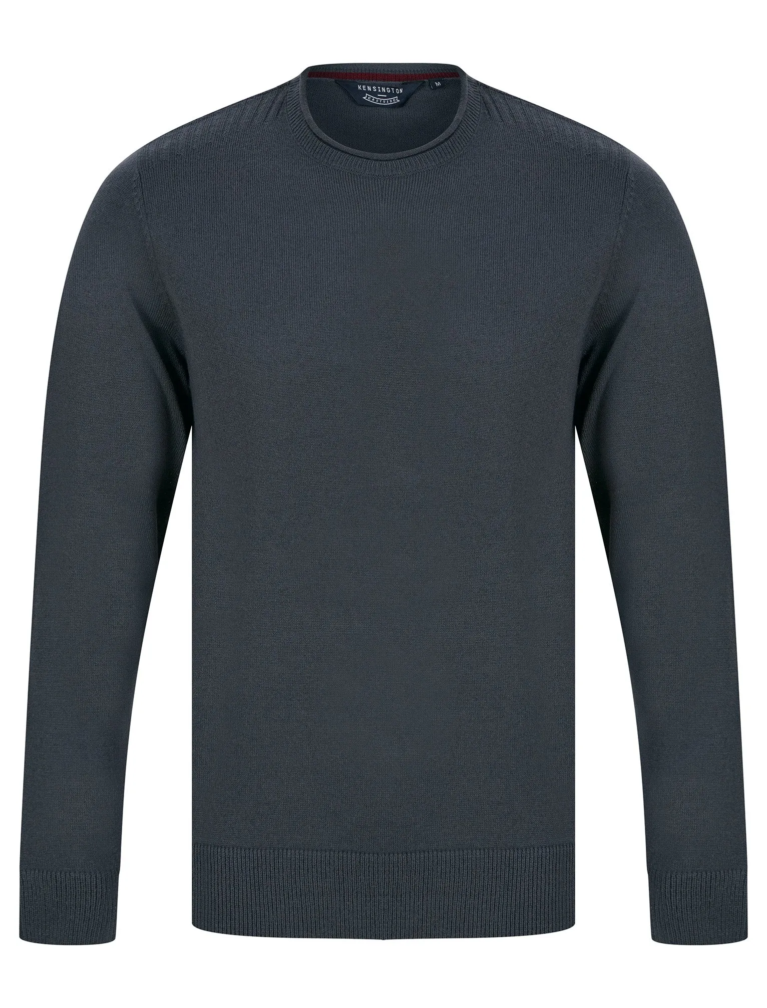 Colmenar Crew Neck Knitted Jumper in High-Rise Grey - Kensington Eastside