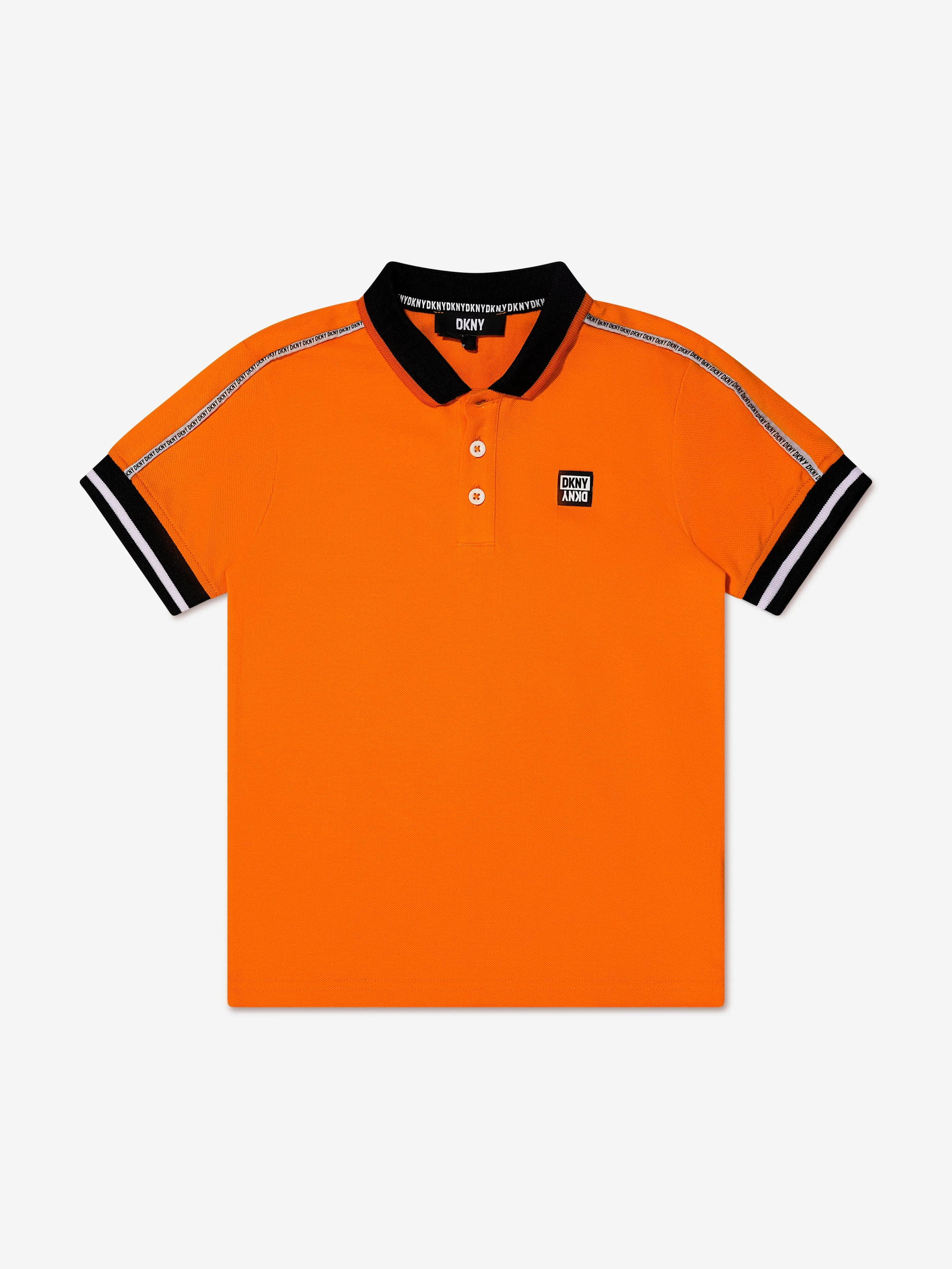 DKNY Boys Logo Polo Shirt in Orange