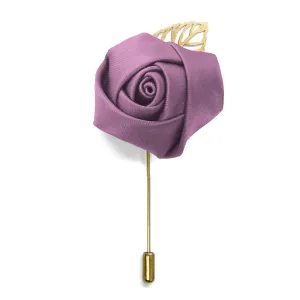 Dusty Purple Premium Flower Lapel Pin