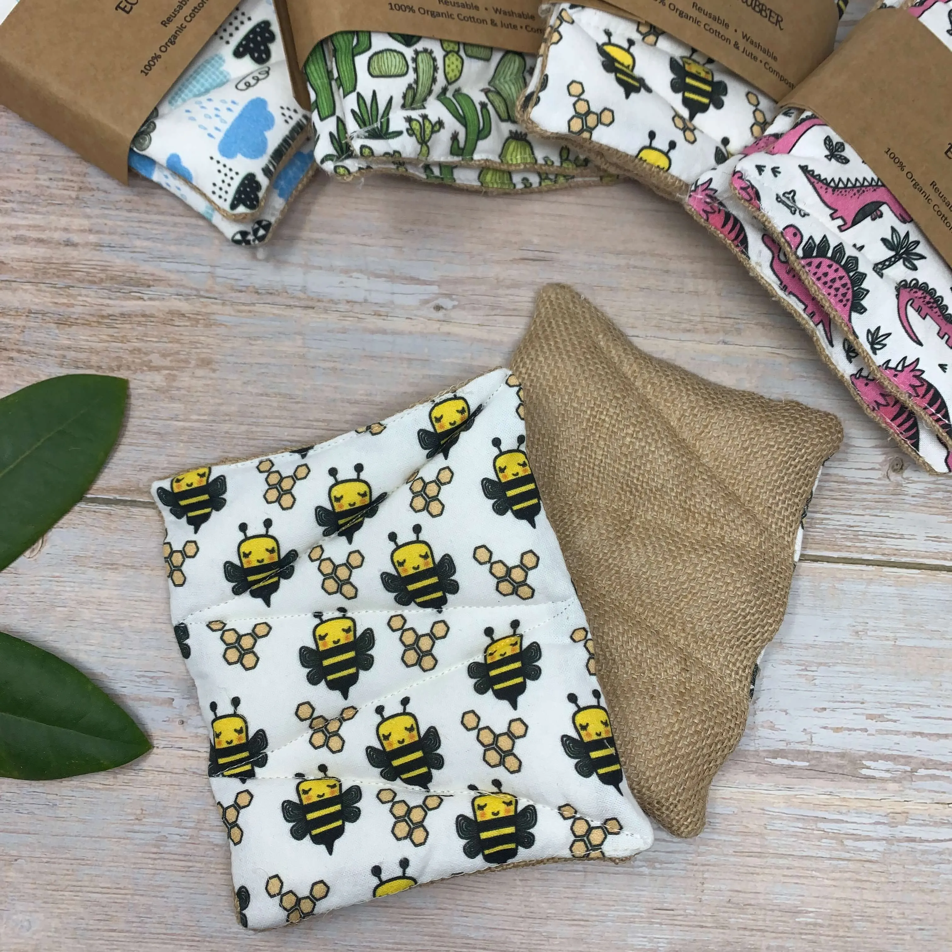 EarthBits- Reusable Dish Sponges/Scrubbers- Bee Design