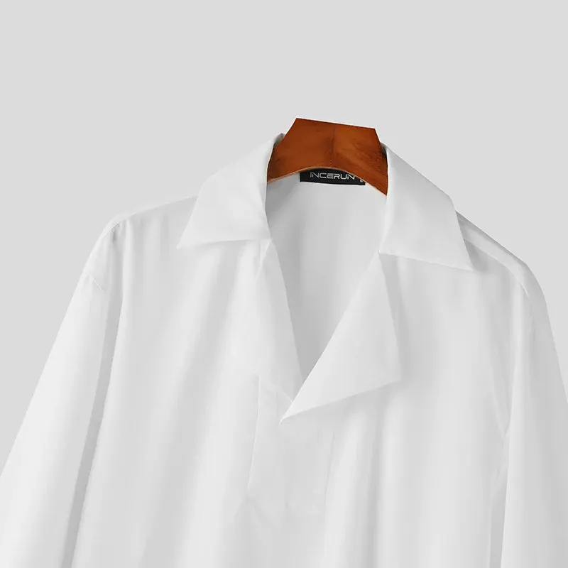 Elegant Draped Collar Statement Shirt
