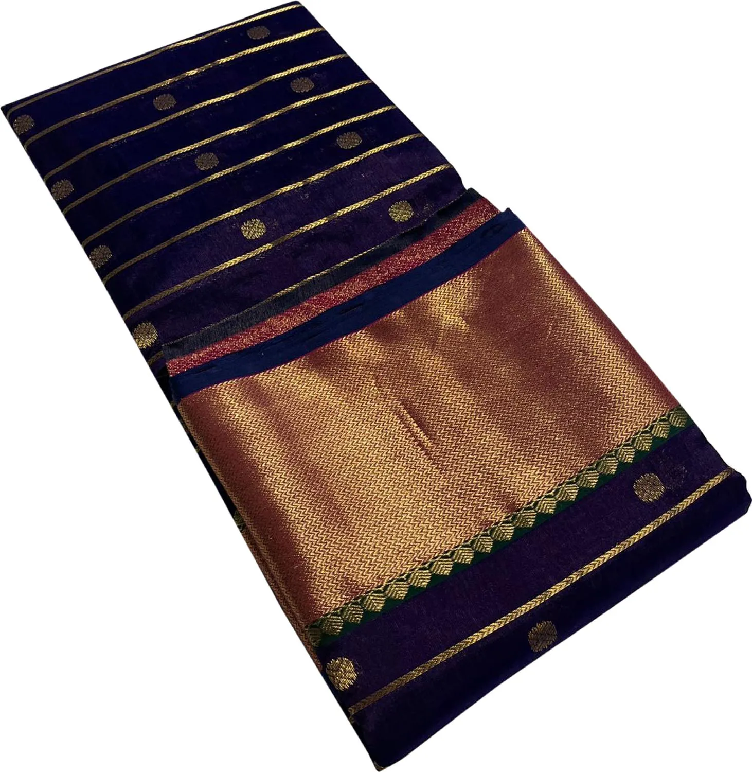 Exquisite Purple Chanderi Handloom Katan Silk Saree