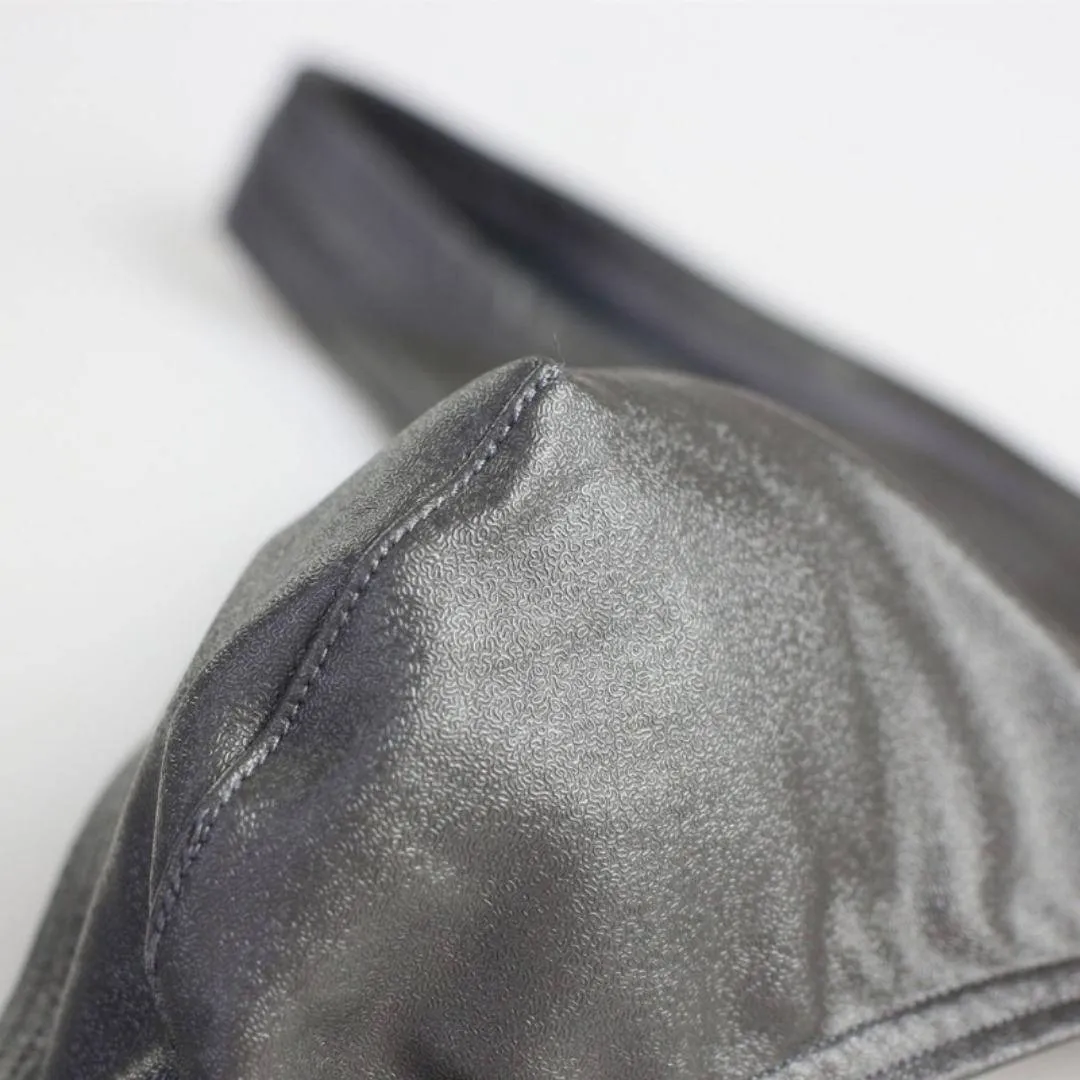 Faux Leather Swim Thong