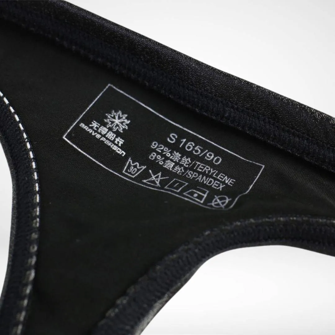 Faux Leather Swim Thong
