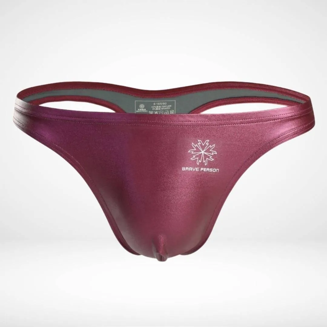 Faux Leather Swim Thong