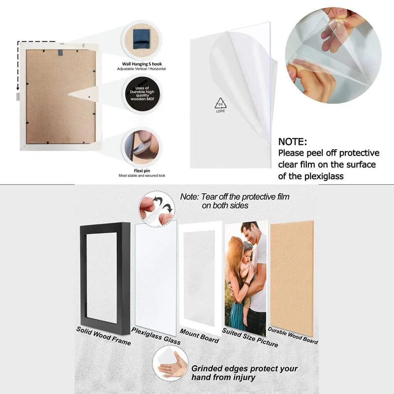 Goldo Glow Photo Frame Wall Art - Set Of Four