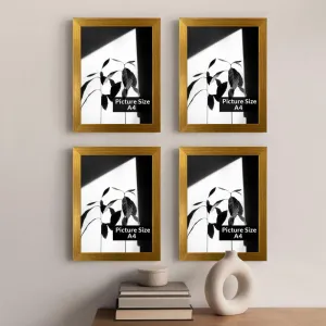 Goldo Glow Photo Frame Wall Art - Set Of Four
