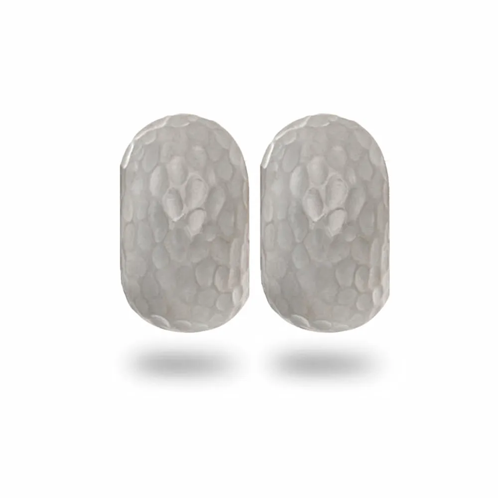 Hammered Silver Tone Matte Reversible Hugs®