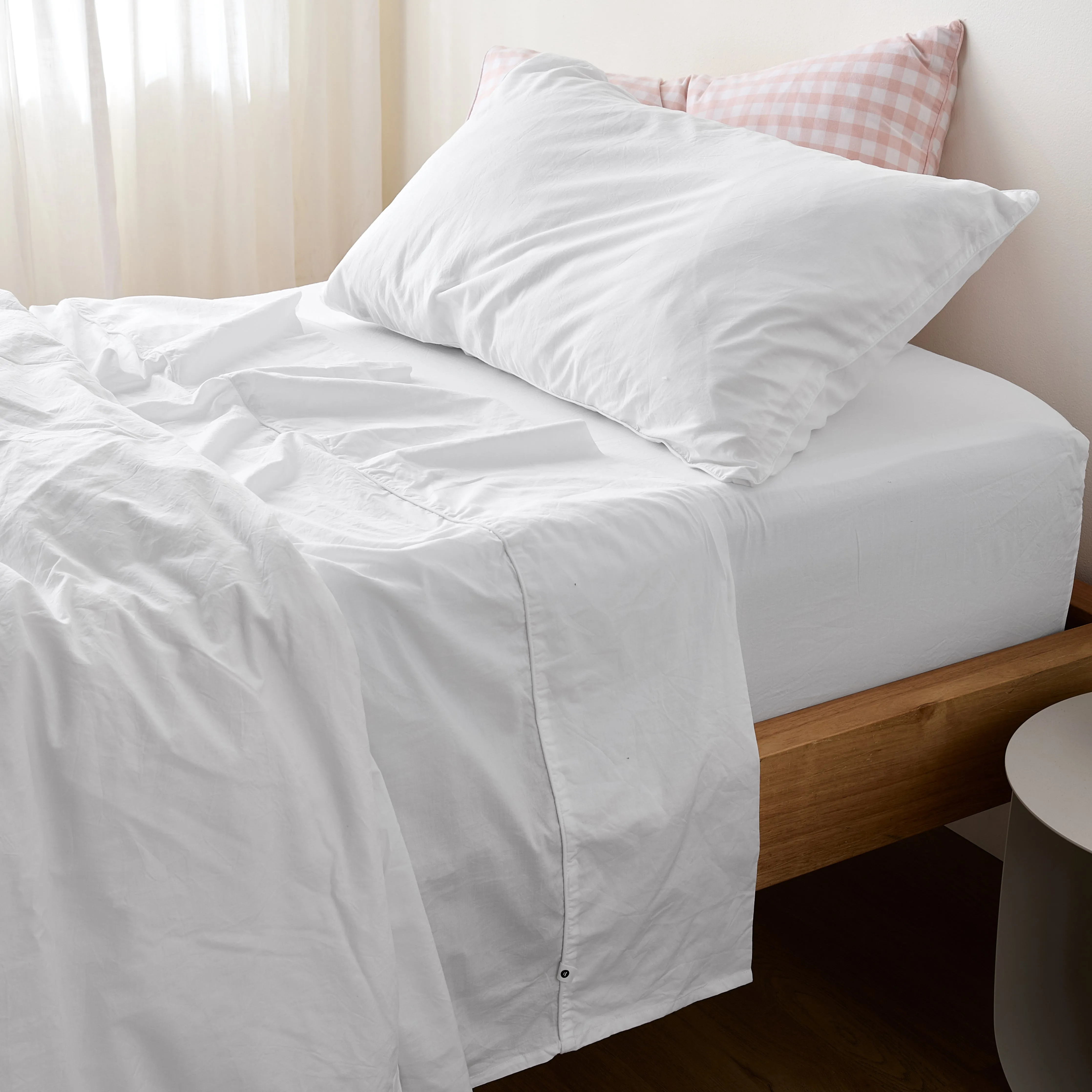 Leo Washed Cotton - White Kids Bedding