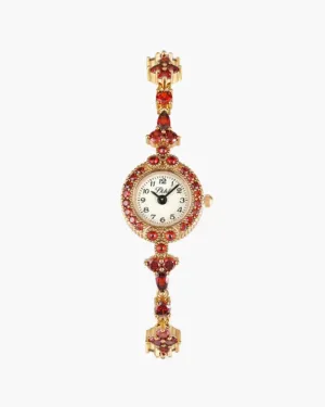 Matilde – Red gemstone accents – Vintage watch