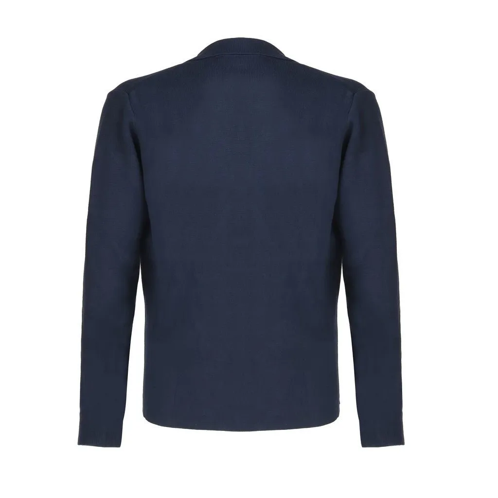McKINNON & CO X FERRANTE Double Breasted Cotton Knit Jacket NAVY REG