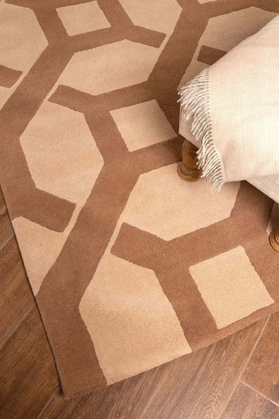 Octógonos Rug Alpaca Color Camel