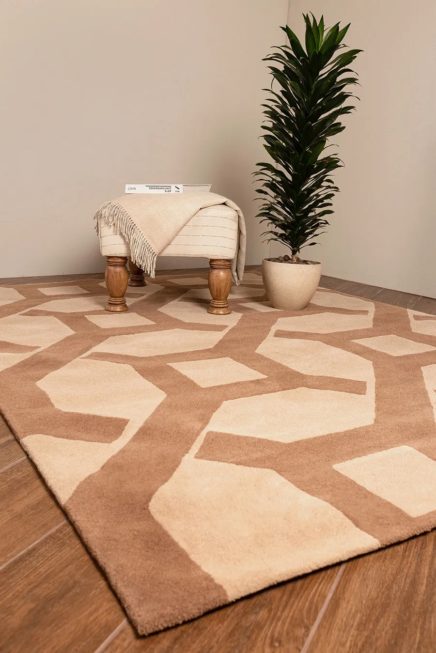 Octógonos Rug Alpaca Color Camel