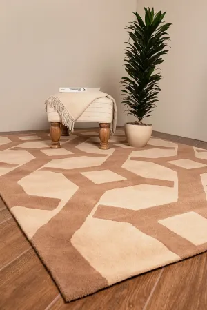Octógonos Rug Alpaca Color Camel