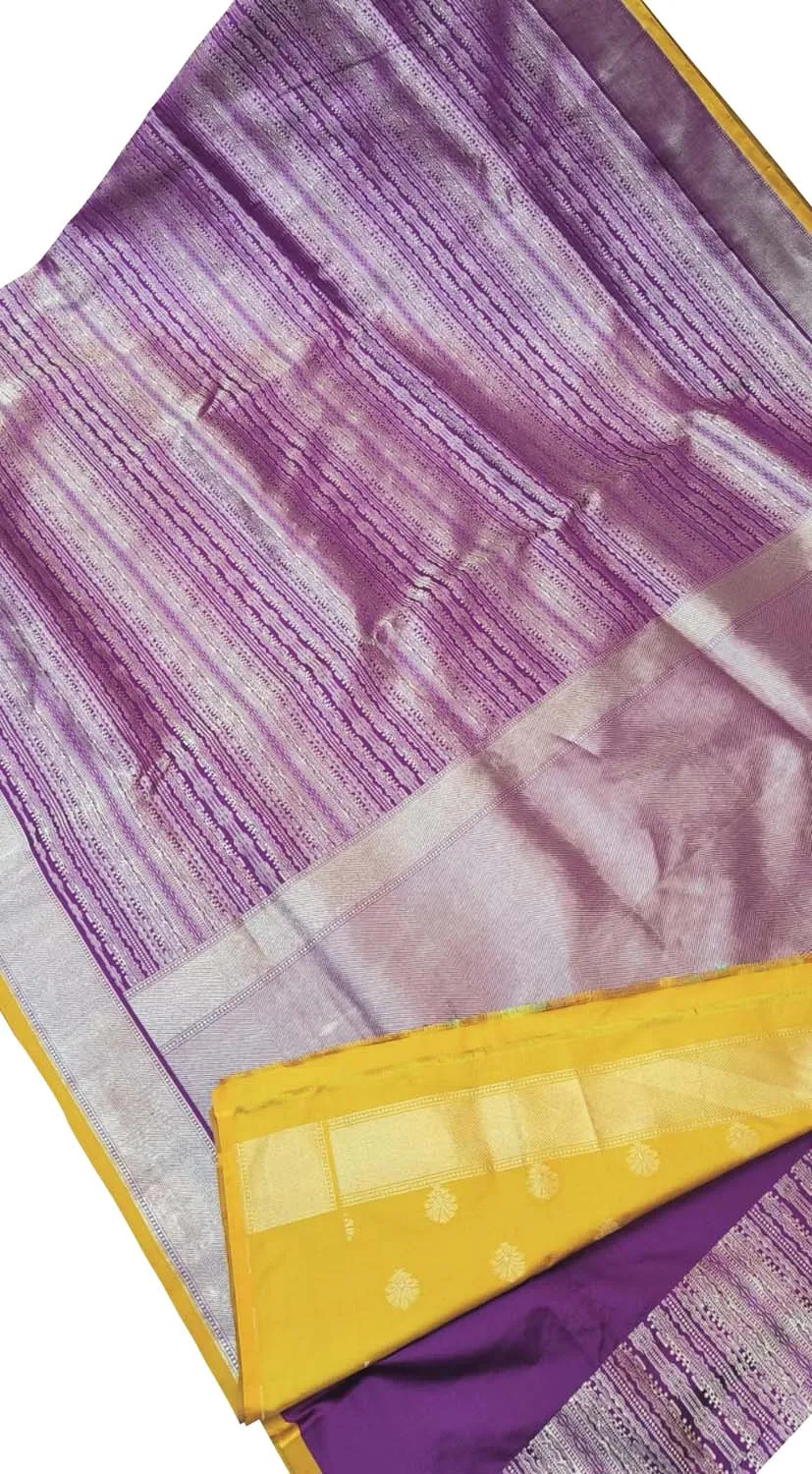 Opulent Purple Banarasi Katan Silk Saree