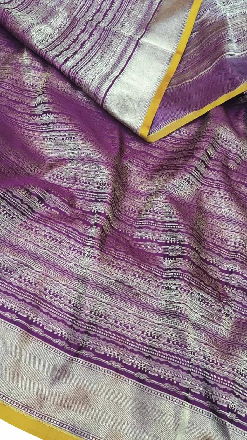 Opulent Purple Banarasi Katan Silk Saree
