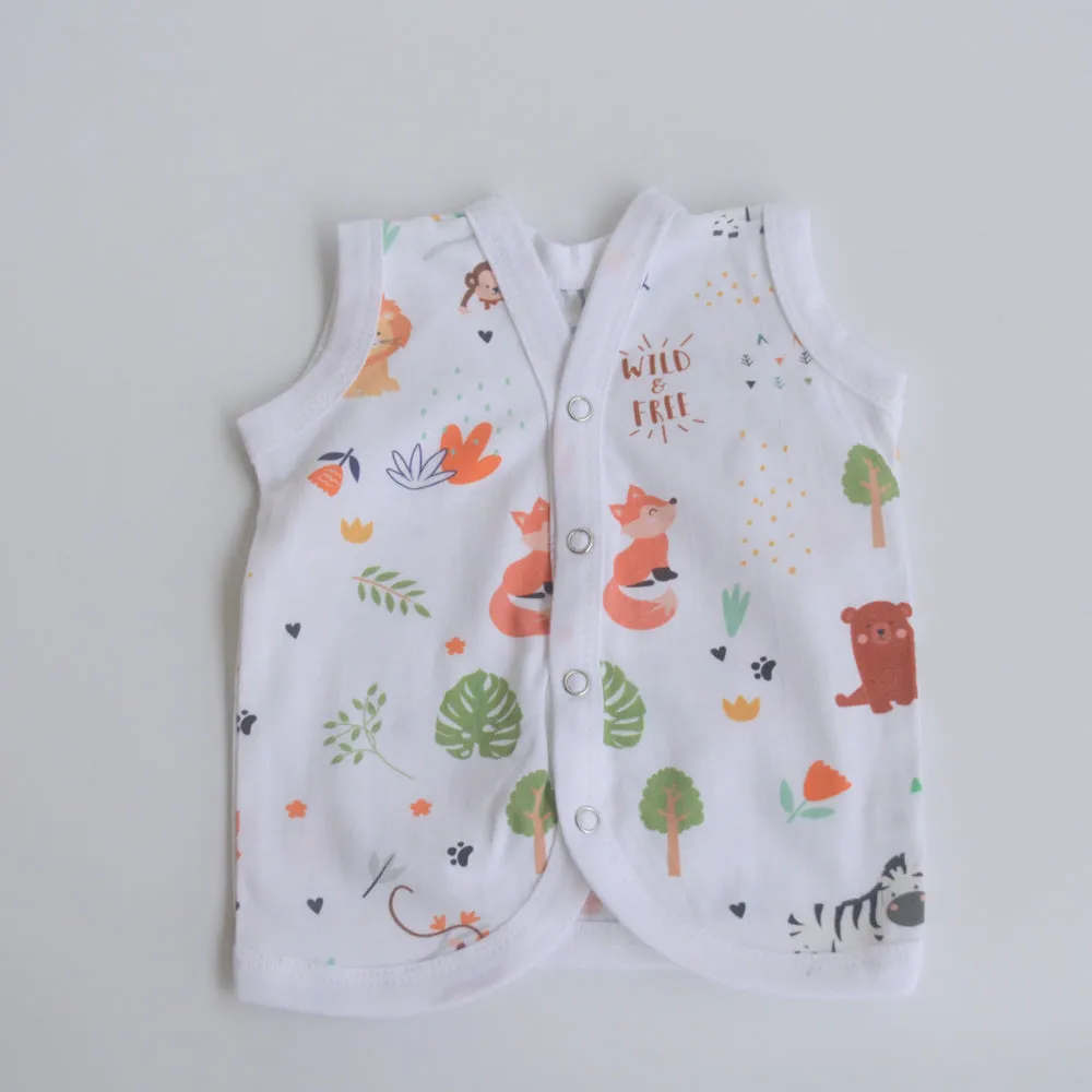 Orange Hearts - Doodle Baby Vests (Set of 2)