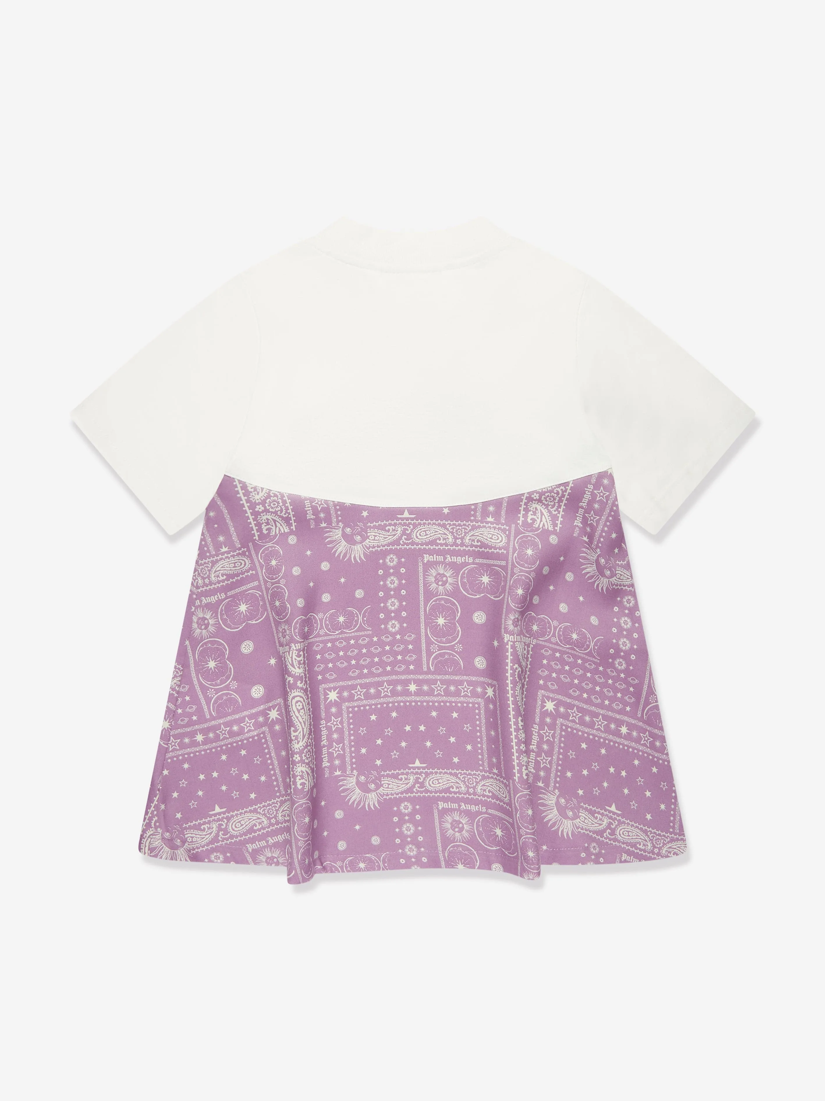Palm Angels Girls Astro Paisley Dress in Purple