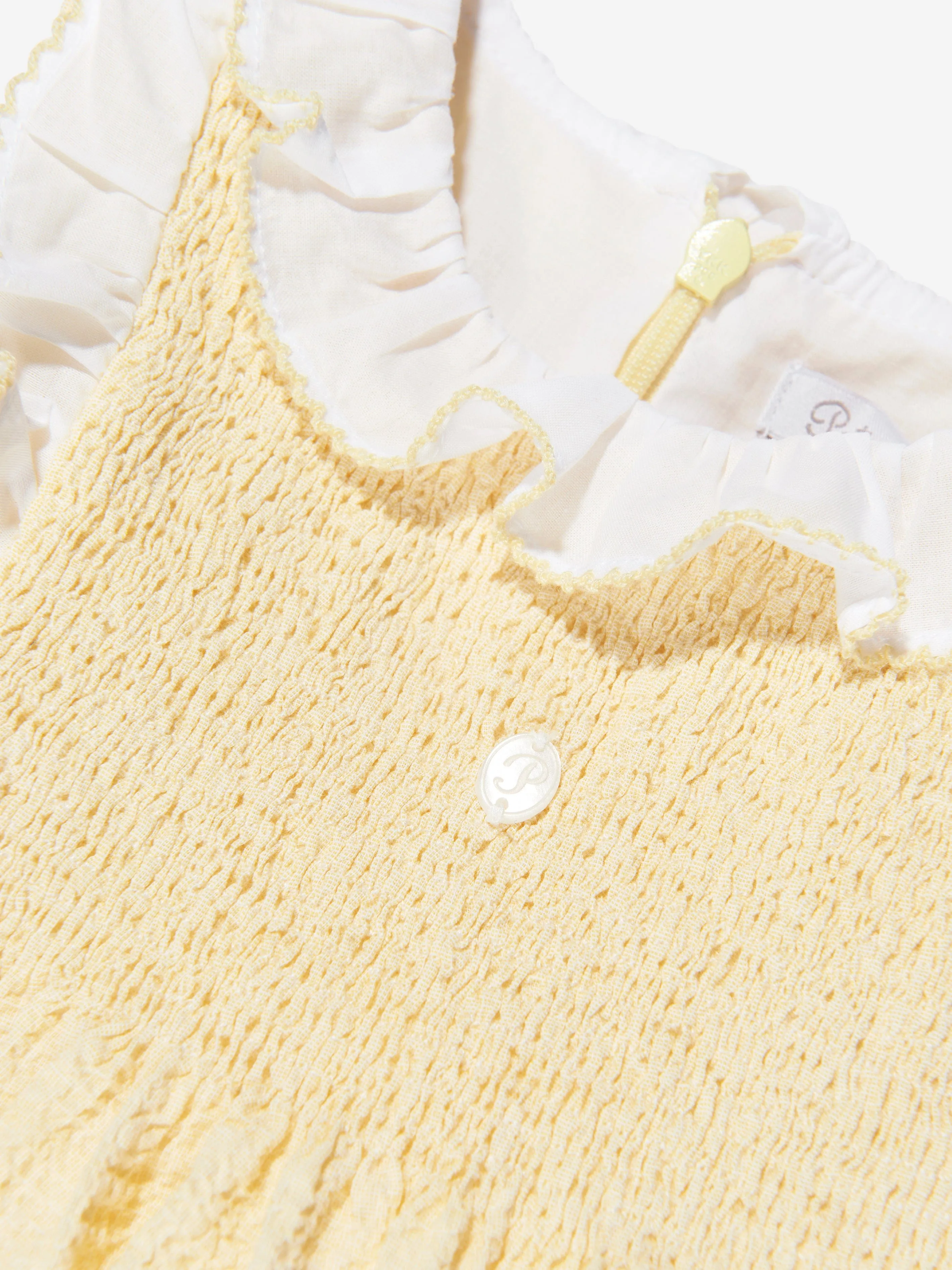 Patachou Girls Sleeveless Frilly Dress in Yellow