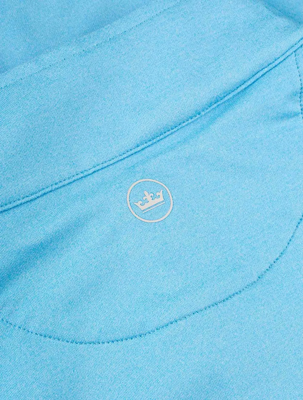 Perth Performance Melange Quarter Zip Beta Blue
