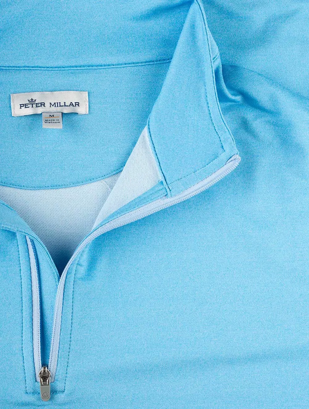Perth Performance Melange Quarter Zip Beta Blue
