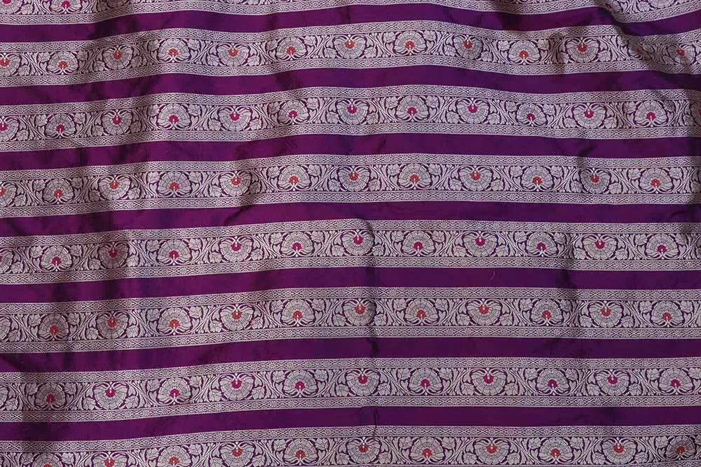Regal Purple Banarasi Pure Katan Silk Lehenga Set