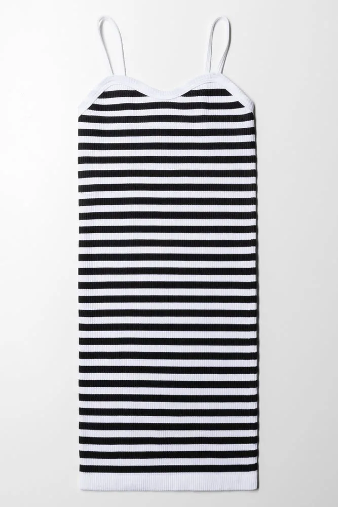 Seamless Strappy Dress Black