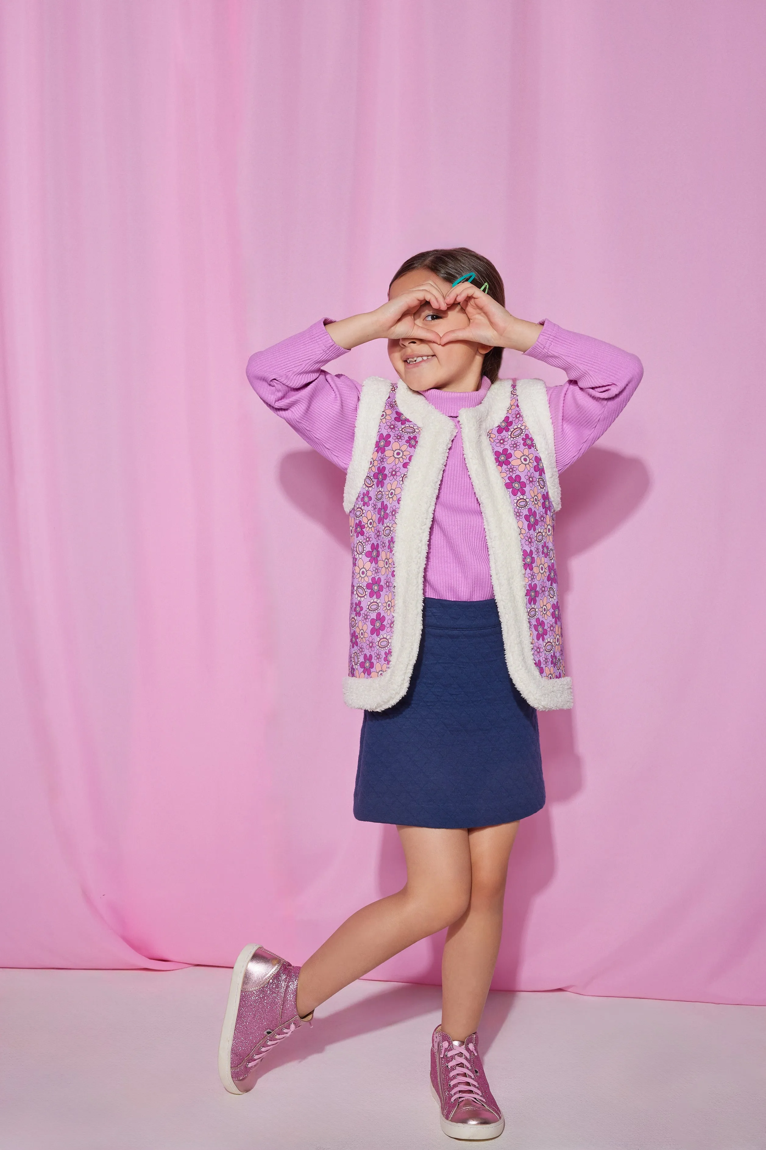 Sherpa Vest - Petal