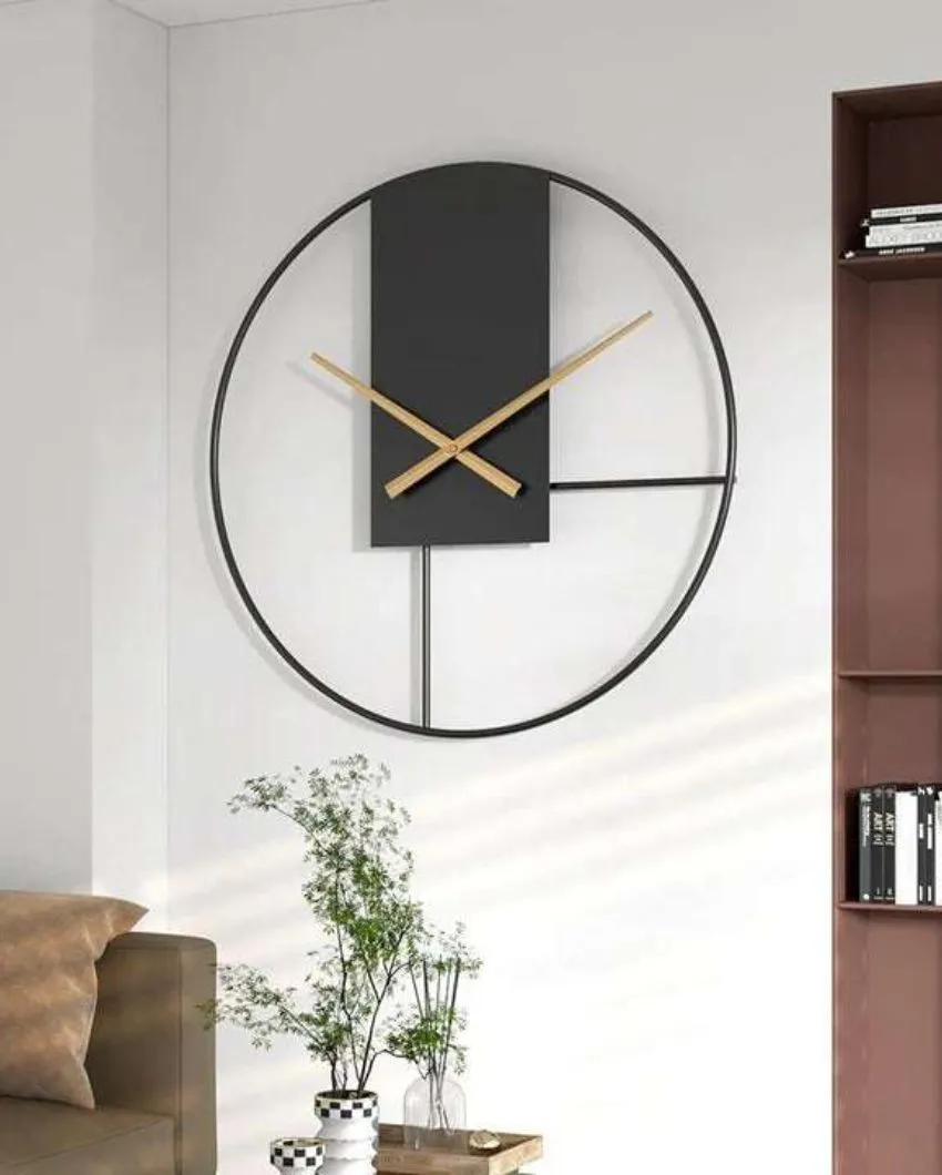 Sleek and Stylish Timekeeping Designer Long Dial Metal Wall Clock