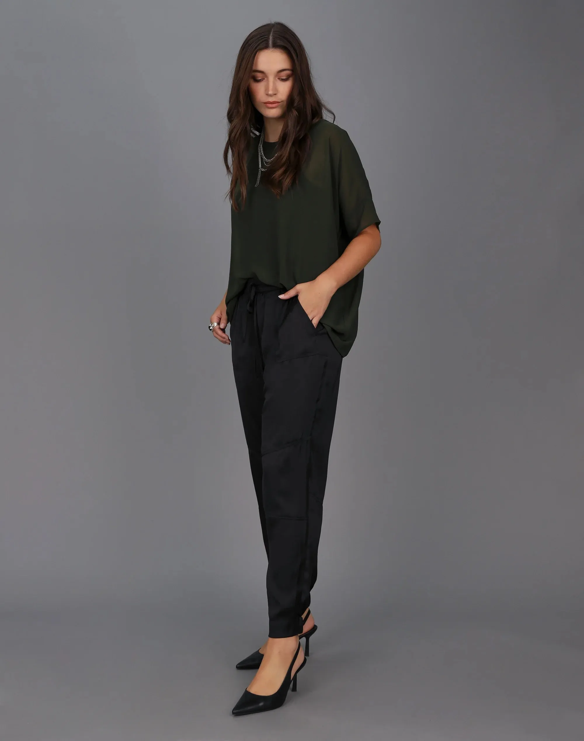 Slouch Satin Pant