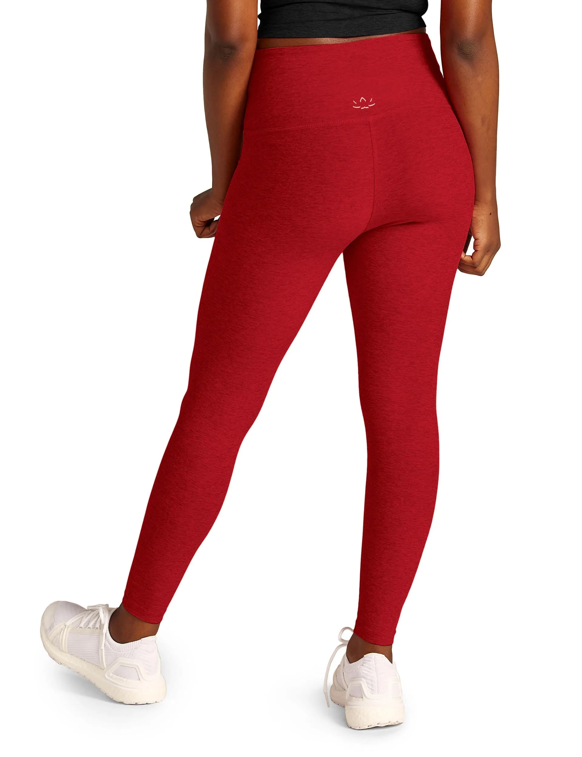 Spacedye At Your Leisure High Waisted Midi Legging - Ruby Red Heather