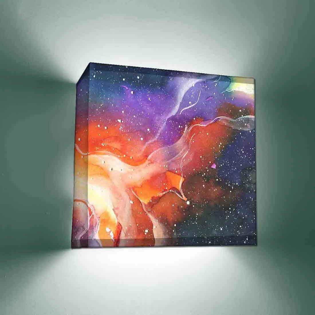 Stylish Square Wall Lamp Night Light - Galaxy