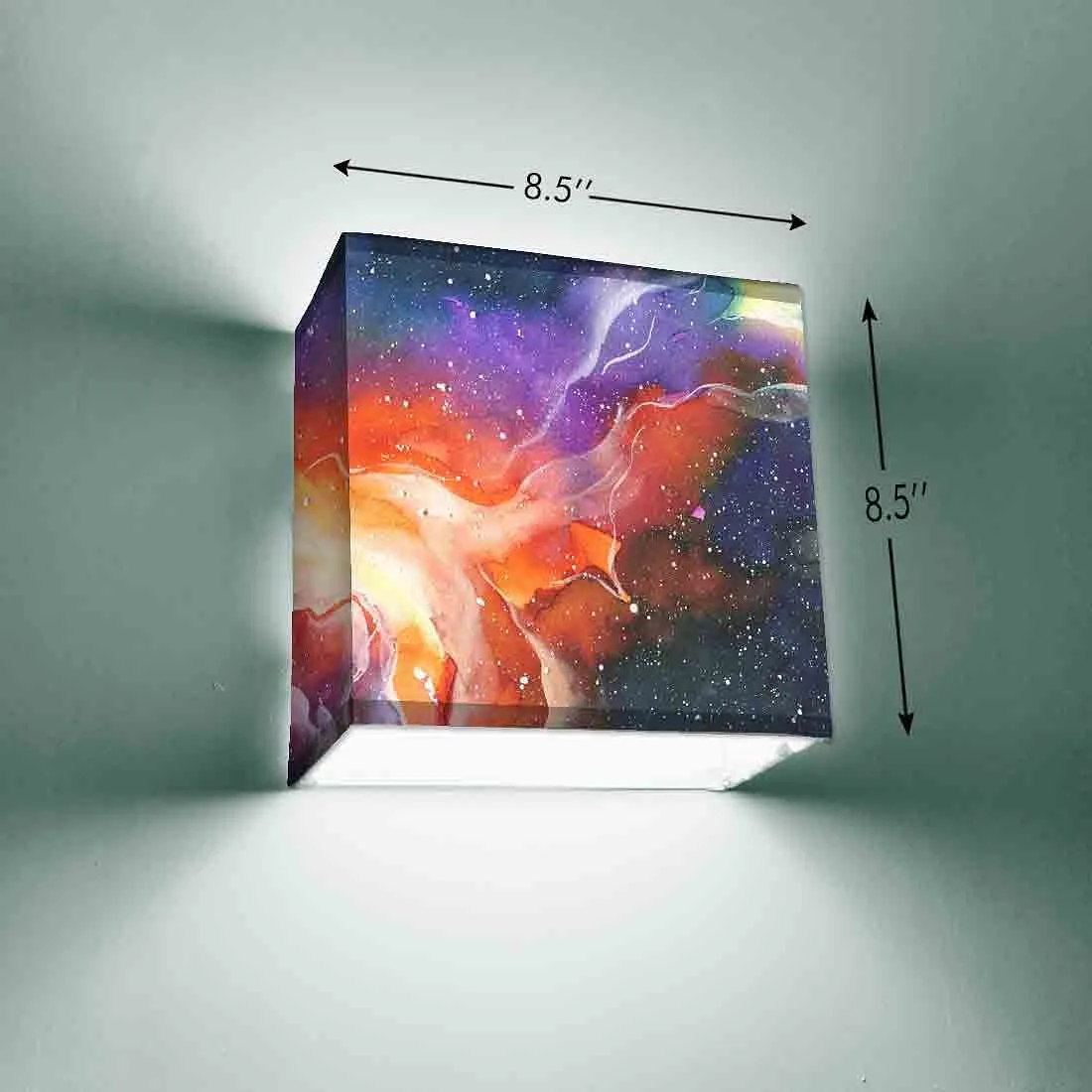Stylish Square Wall Lamp Night Light - Galaxy