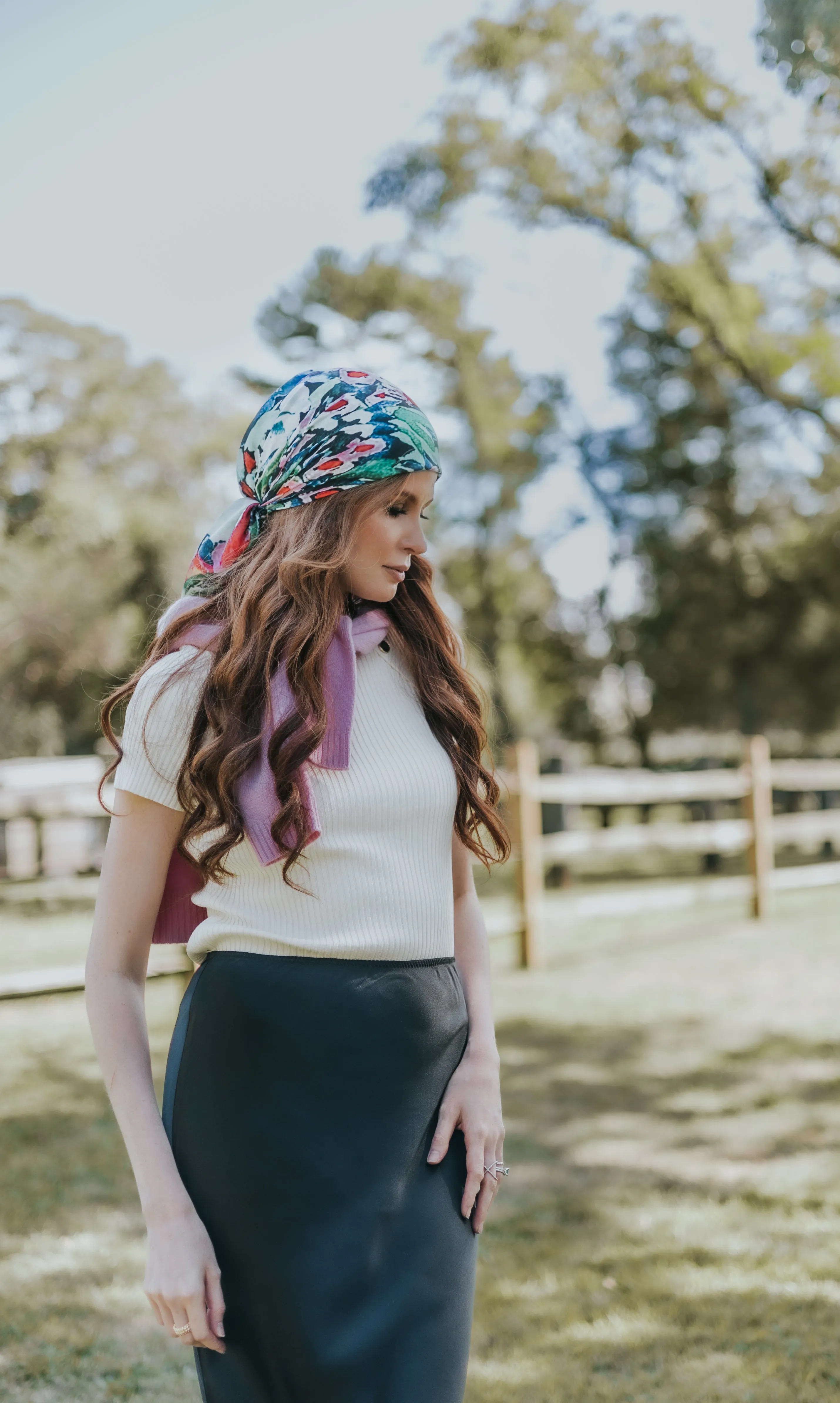 Vivid Flora Head Scarf