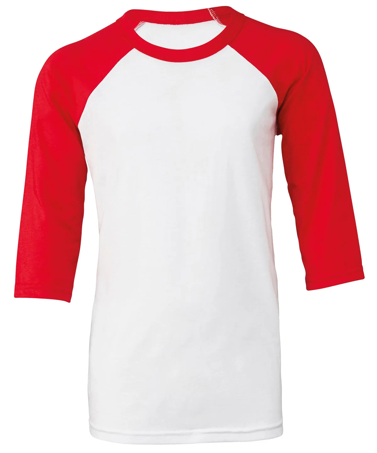 White/Red - Youth ¾ sleeve baseball tee